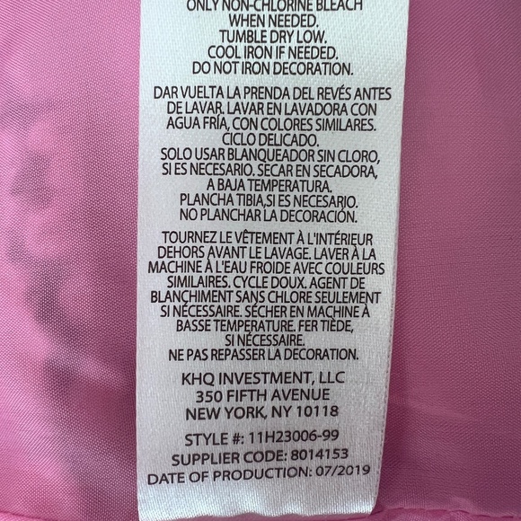 Kids Headquarters Light Puffer Vest Floral size 6X - Picture 5 of 5